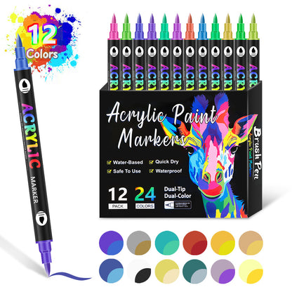 Double-headed two-color 72-color graffiti pen marker