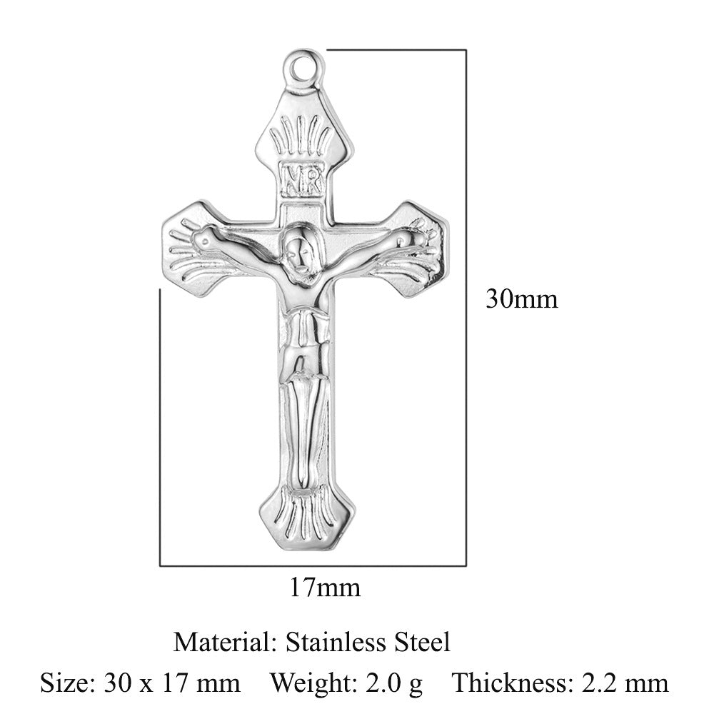 Cross Muse Angel Stainless Steel Pendant