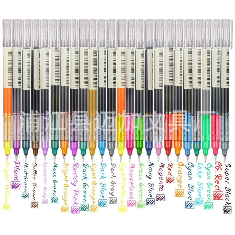 24 water-based painting rollerball pens