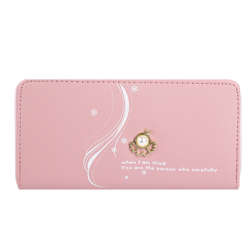 Pearl print mobile phone bag wallet