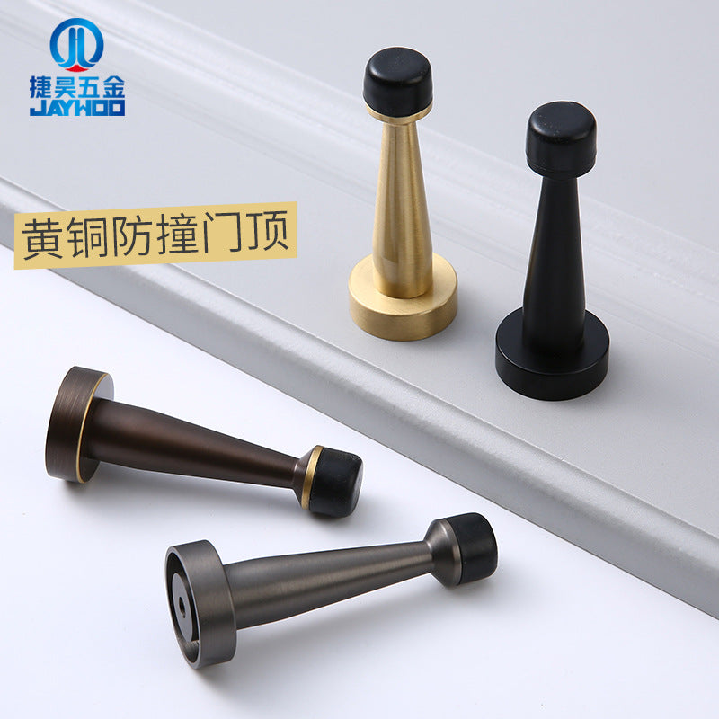 Rubber anti-collision black brass door top wholesale