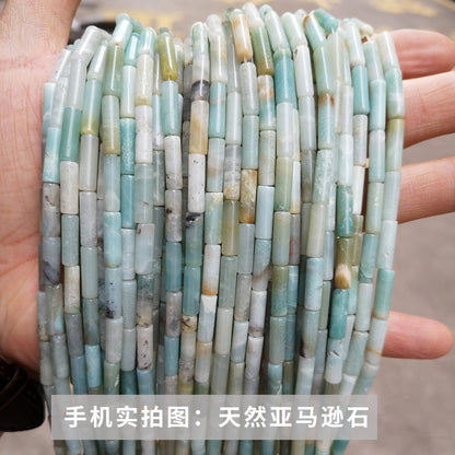 4X13mm crystal agate round tube loose beads