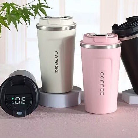 304 stainless steel coffee cup thermos cup with temperature display