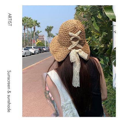 Lace Bow Sun Hat