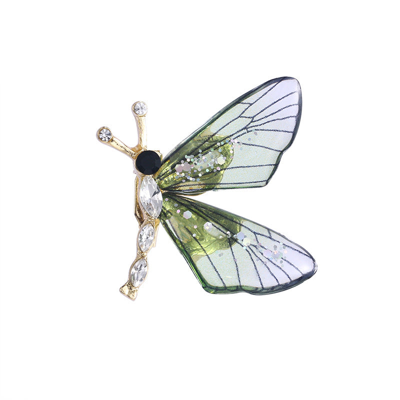 Dragonfly brooch acrylic transparent