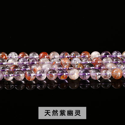 Amethyst loose beads crystal round beads hand work in progress