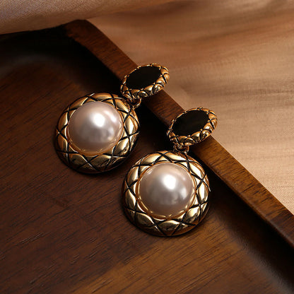 Premium Vintage Gold Textured Fragrant Wind Earrings