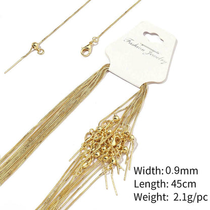 18K real gold color retention universal adjustable necklace