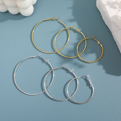 Geometric Round 6-Piece Earring Set