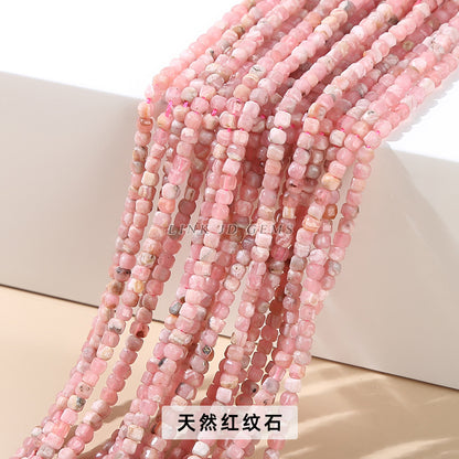 2Mm natural crystal cut sugar cube loose beads