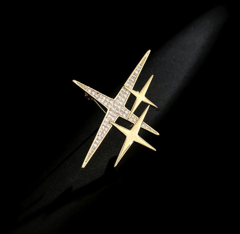 High-end big star brooch for women ins