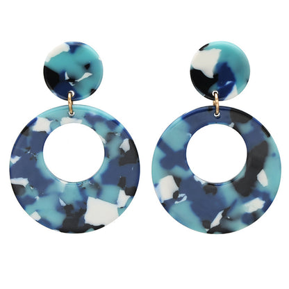 Round Acrylic Acetate Earrings