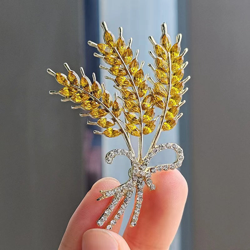 Golden Wheat Brooch