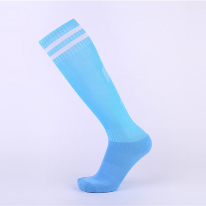 Two-Stripe Long Soccer Socks Thick Cushion