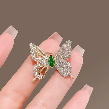 Smart Butterfly Hollow Flash Diamond Brooch