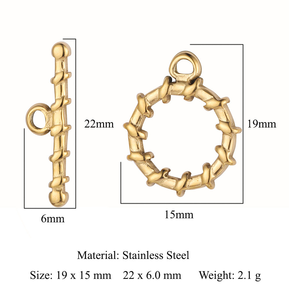 Accesorios de joyería DIY de acero inoxidable pulido fino con forma geométrica redonda 