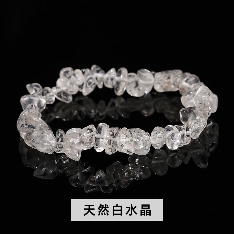 Crystal gravel bracelet, stylish and simple single circle.