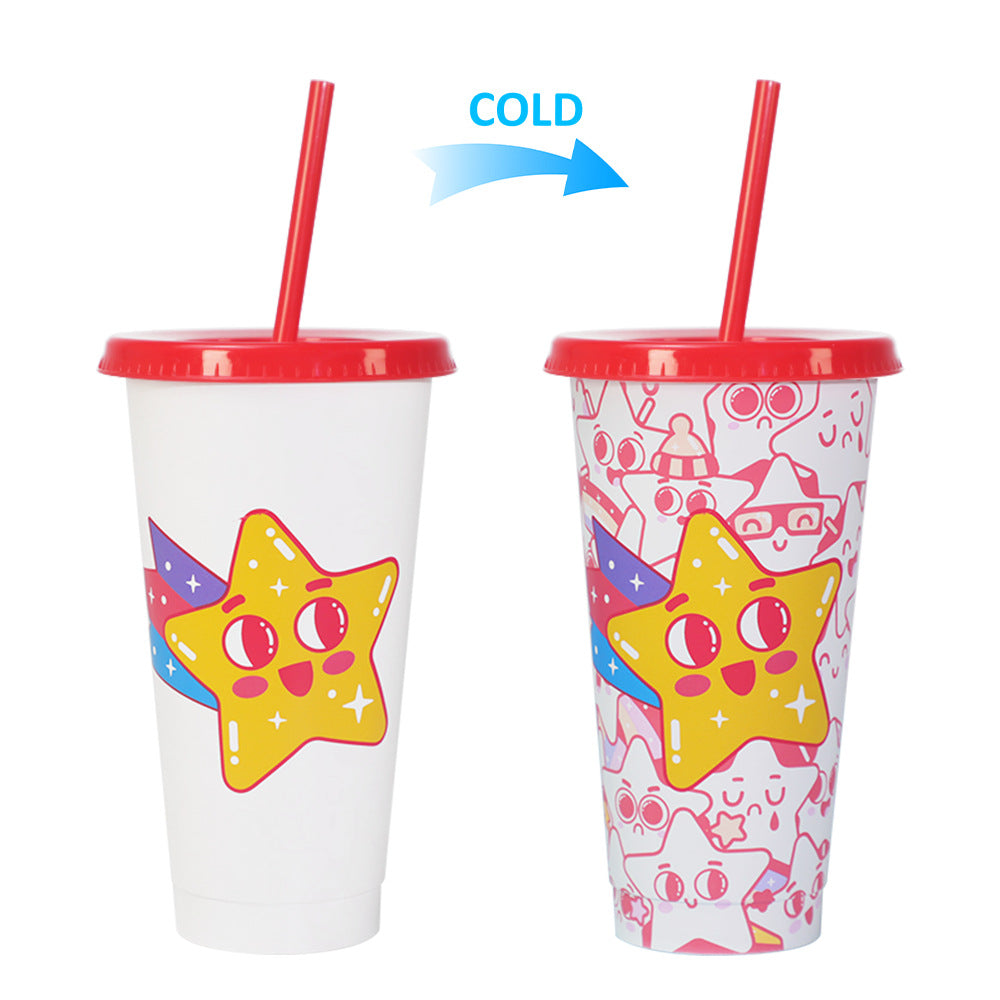 710Ml temperature-sensitive plastic color-changing cup