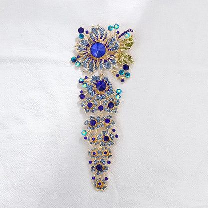 Exaggerated Rhinestone Brooch Pin