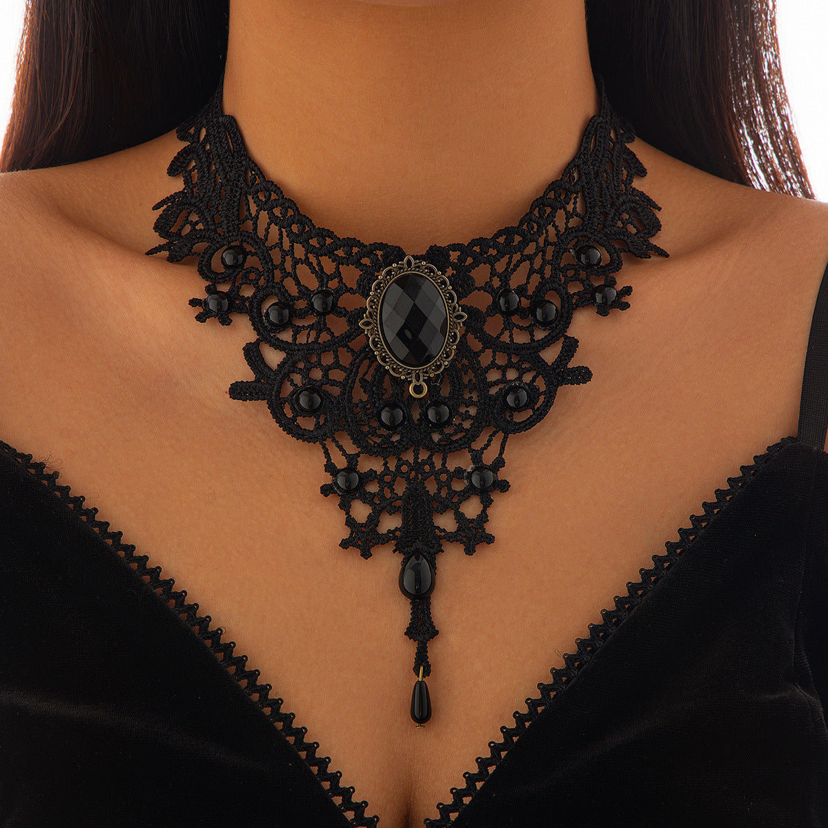 Halloween party lace collarbone chain