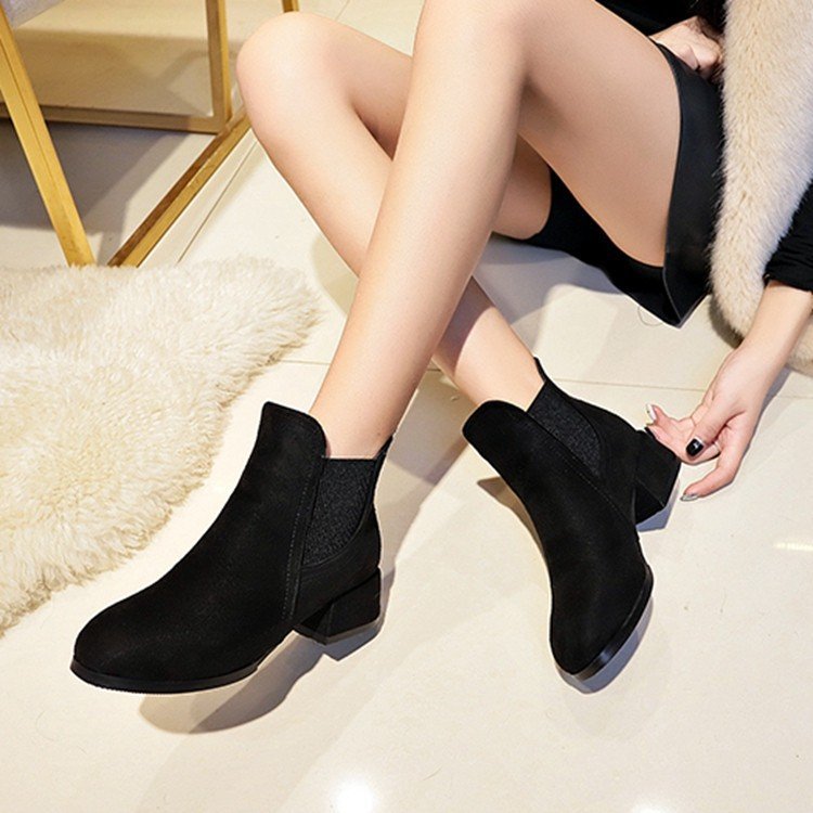 Winter new thick heel women's boots