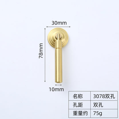 Round single hole cabinet door furniture handle