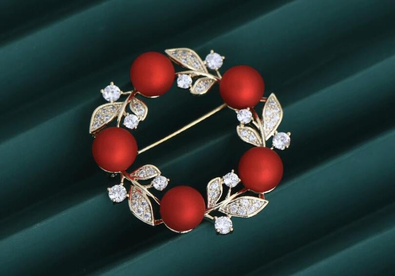 Red brooch