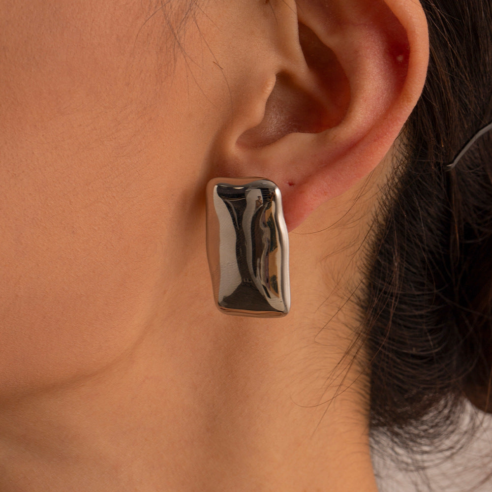 Luxury rectangular earrings