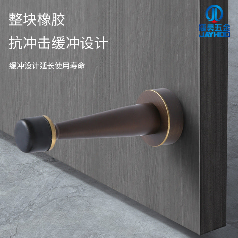 Rubber anti-collision black brass door top wholesale