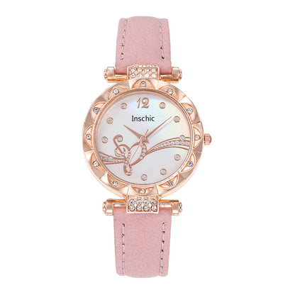 Cross-Border Heart Dial Women's Quartz Watch