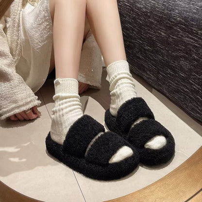 Lamb wool slippers