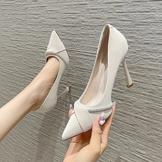 Pointed water brick stiletto high heels