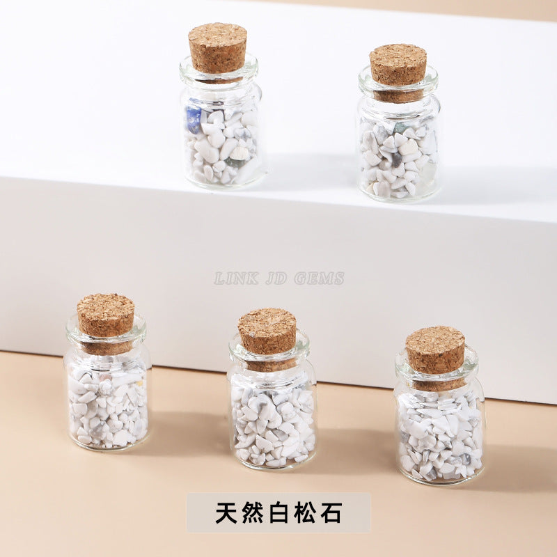 Natural crystal gravel wishing bottle