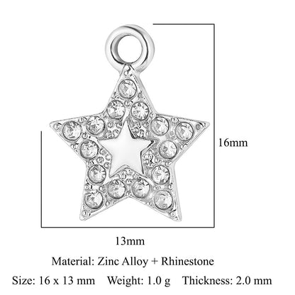 5 pcs/pack star moon sun zinc alloy pendant