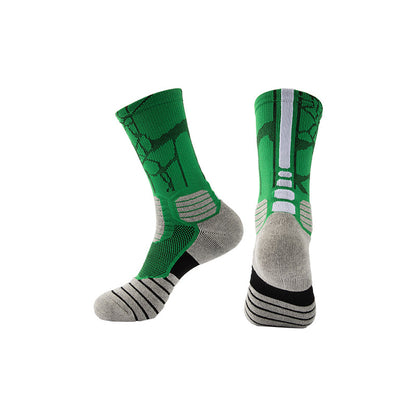 Elite Basketball Socks Mid-Length Thick Non-Slip