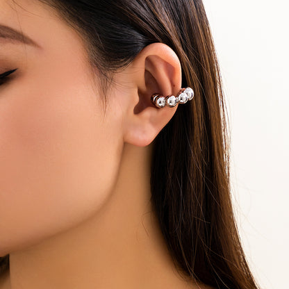 Single ear bone nail women's tide circle ear clips