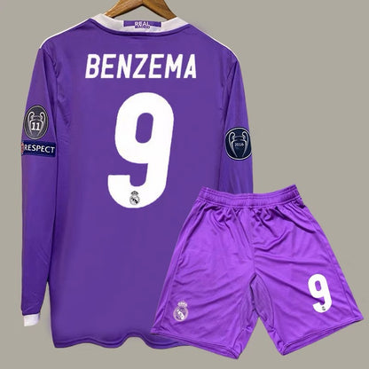 16-17 Real Purple Away Ronaldo Benzema Ramos Retro Jersey