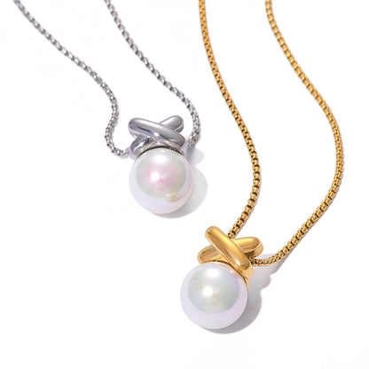 Large Pearl Pendant Necklace