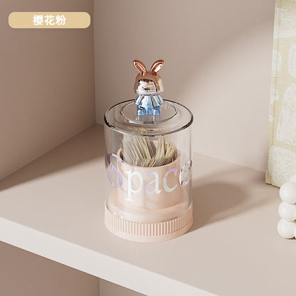 Cartoon Rabbit Transparent Toothpick Holder