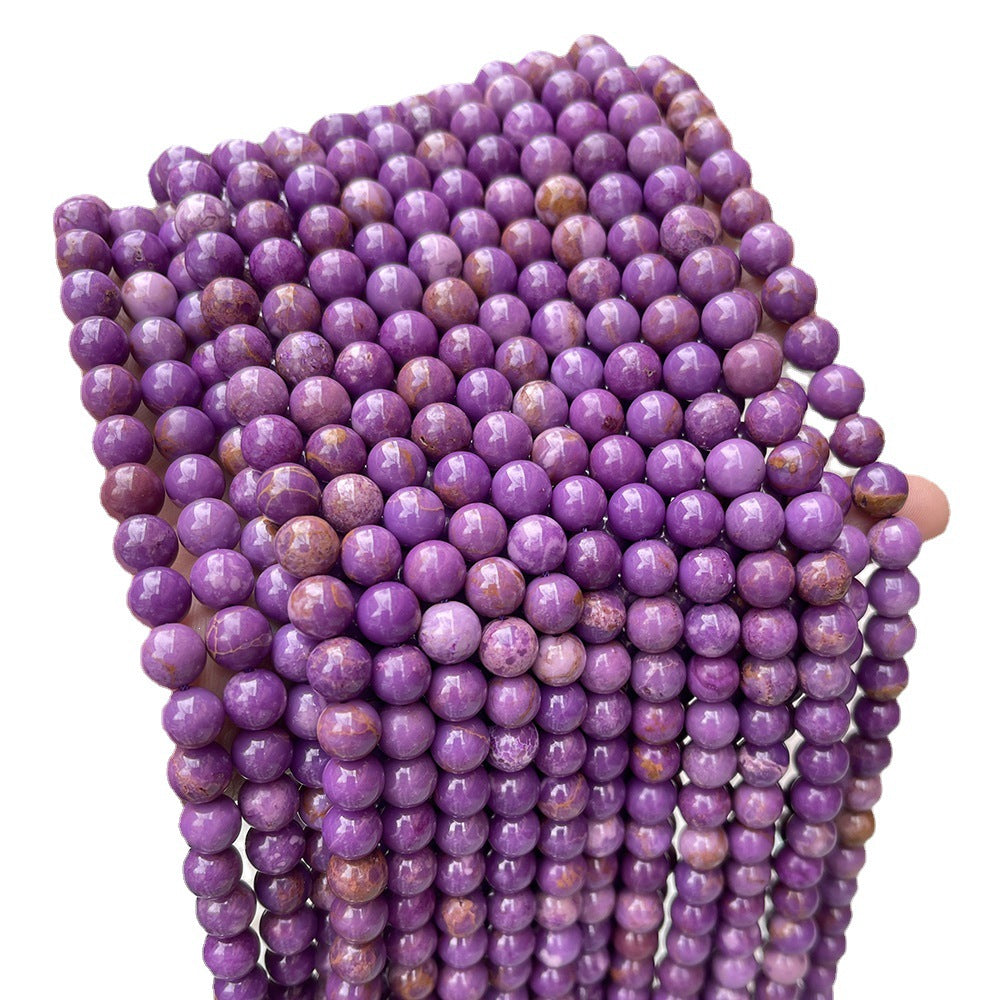 A + grade natural purple mica loose beads