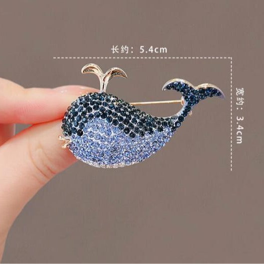 Cute Blue Whale Brooch