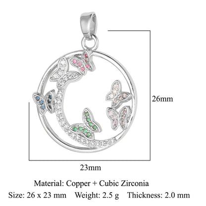 Unicorn love color zirconium copper micro-inlaid necklace pendant