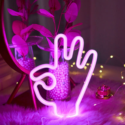 LED neon butterfly decorative lamp planet night light