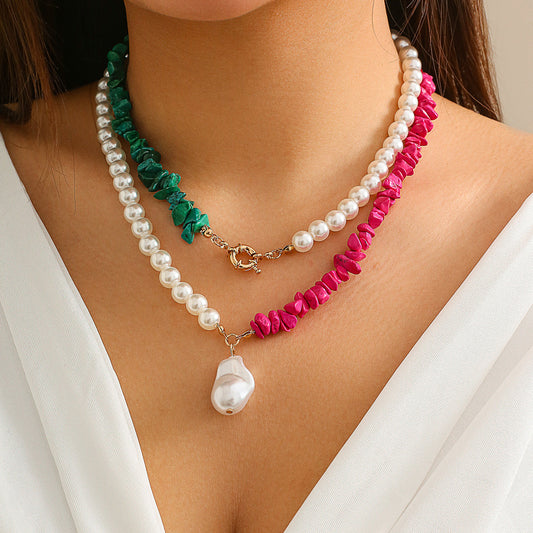 French simple imitation pearl necklace