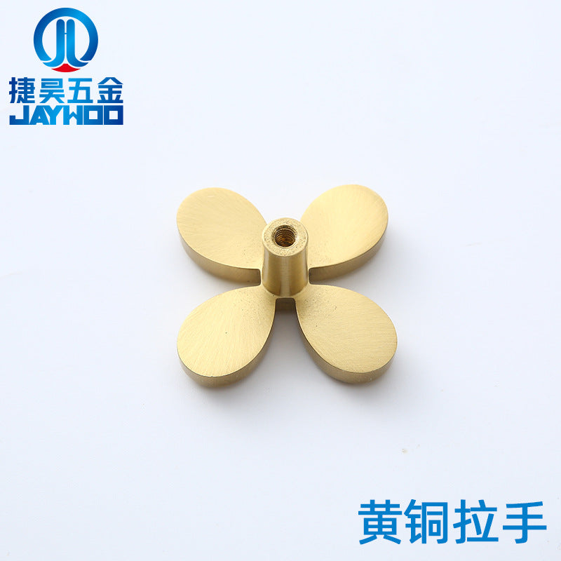 Brass single hole hardware handle