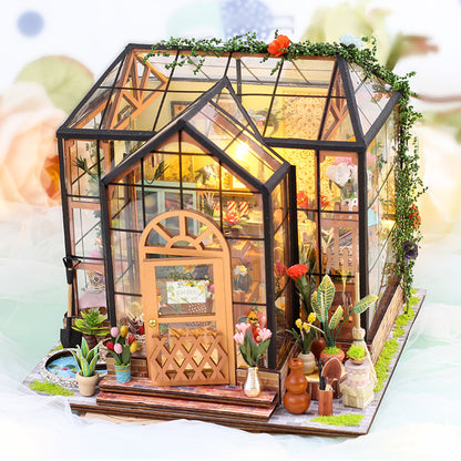 DIY Mini House Jenny's Flower Model Toy Christmas Gift