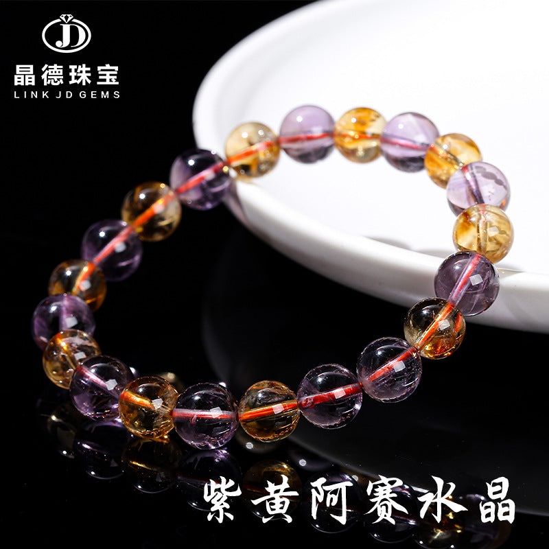 Pulsera de amatista de cristal Asai 