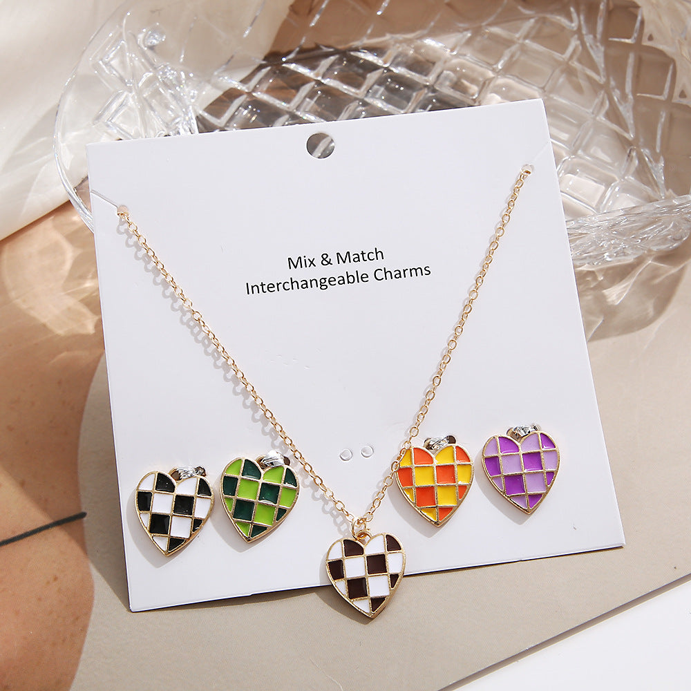 Colorful Heart Pendant Necklace Wholesale