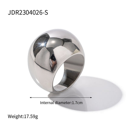 Exaggerated spherical ring