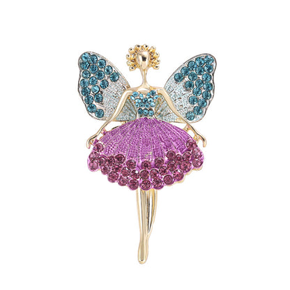 Cute angel brooch full of diamonds